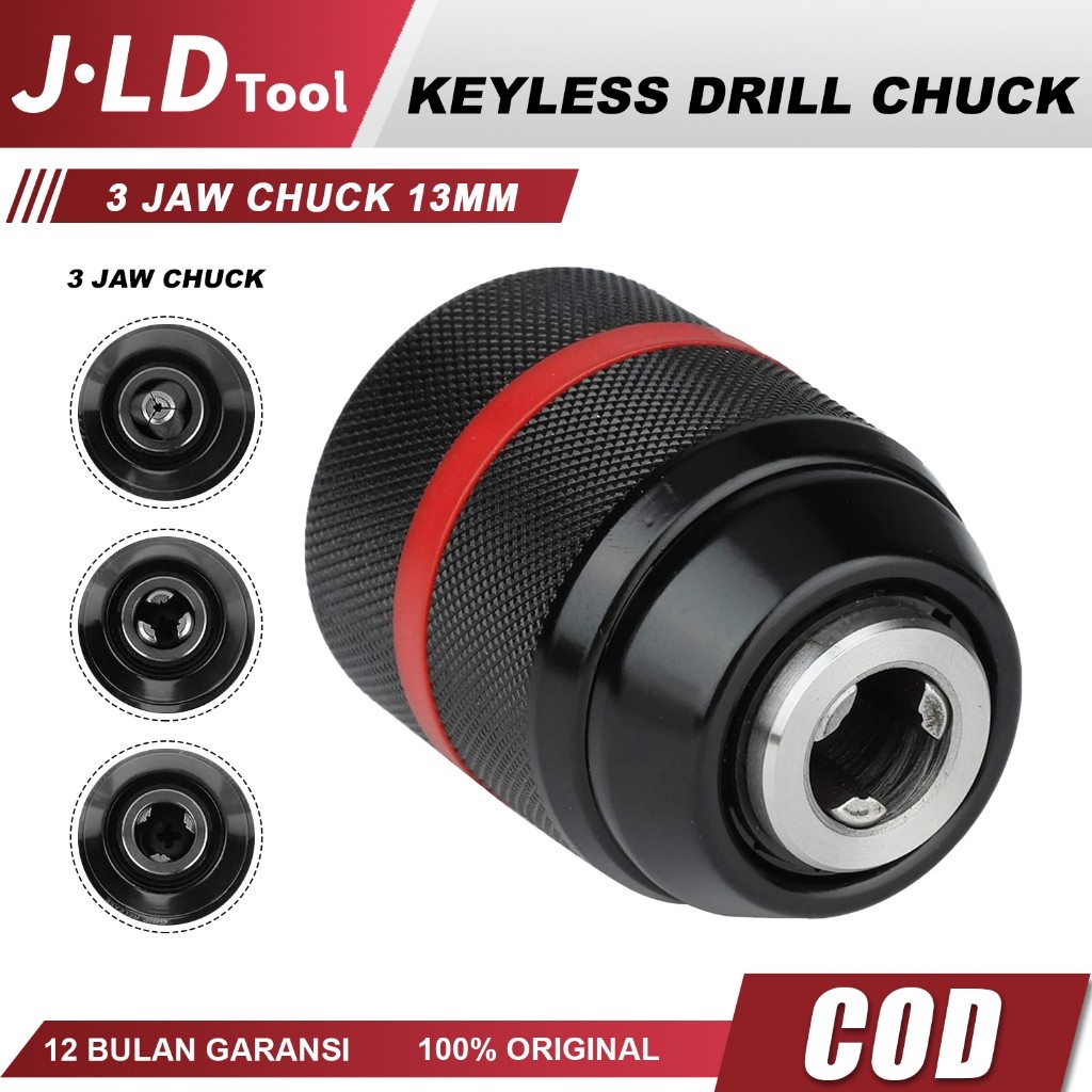 JLD Kepala Bor Drill Chuck 10mm/13mm Chuck Bor Cordless Chuck Bor Gerinda Chuck Bor Listrik Chuck Bo