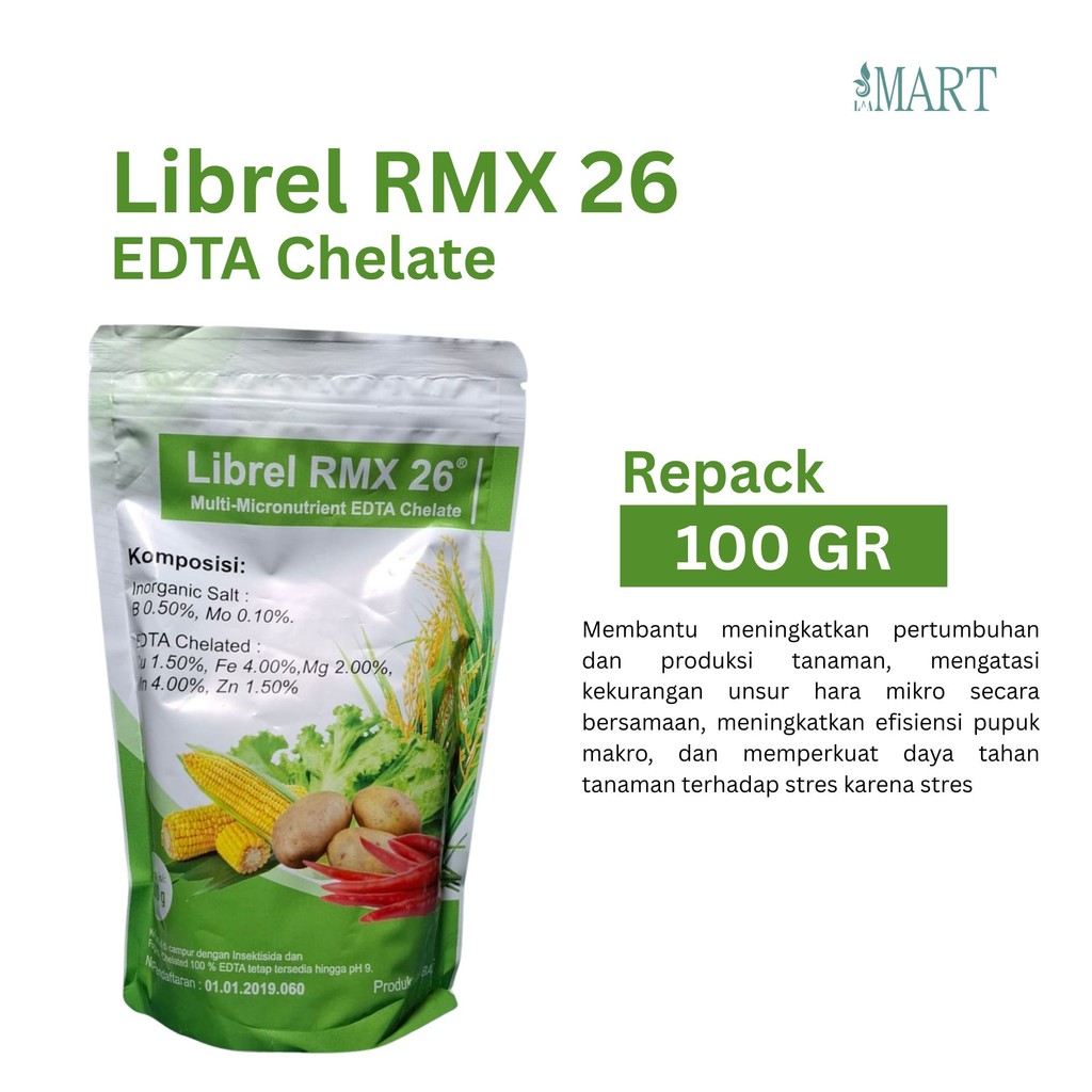 PUPUK MIKRO LIBREL RMX 26 MULTI EDTA CHELATE 100 gram