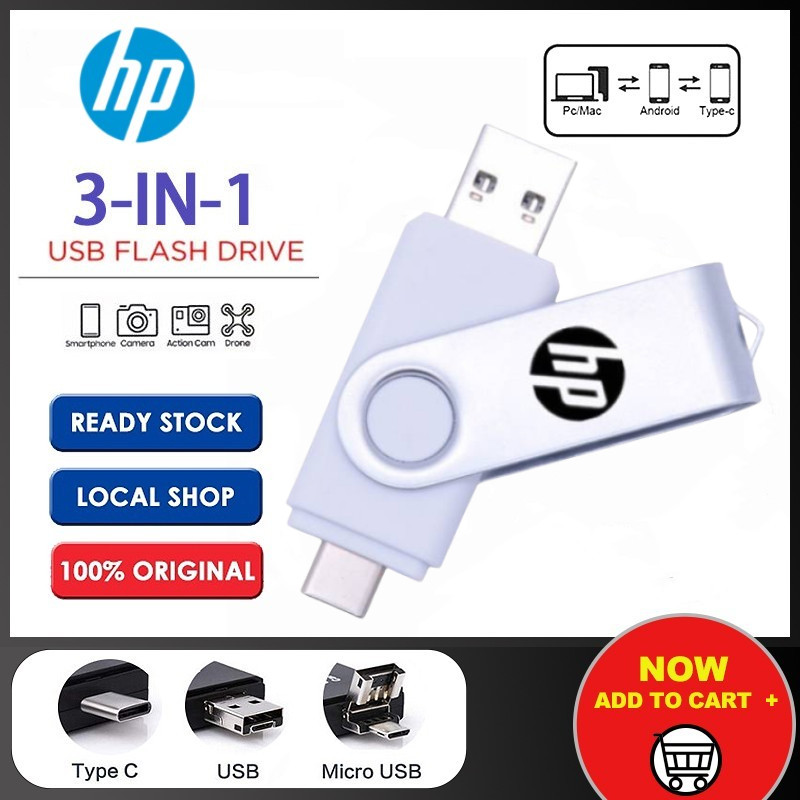 HP original OTG Typec 3 in 1 Flashdisk High quality Dual Drive Flash USB 3.0 High Speed 1TB 2TB Meta