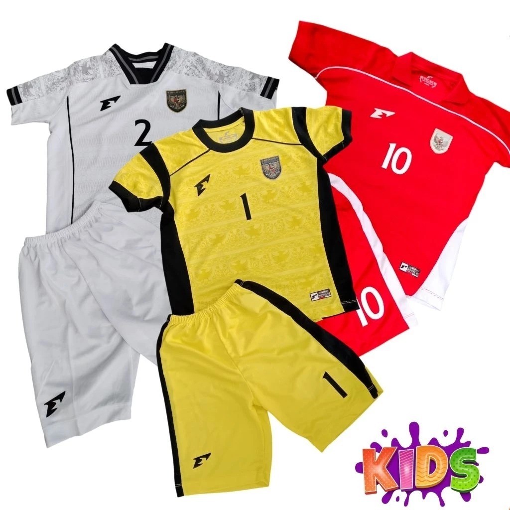 ADRIANSYAH99_ PREMIUM SETELAN BAJU BOLA JERSEY TIMNAS INDONESIA HOME AWAY ERSPO MERAH PUTIH ANAK KID