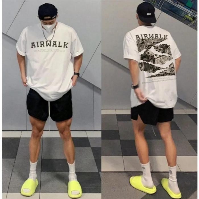 (COD) 【Tren】V-change   Cowok  Original  | poster printing T-Shirt |  Pria Premium Tebal | T-Shirt Pr