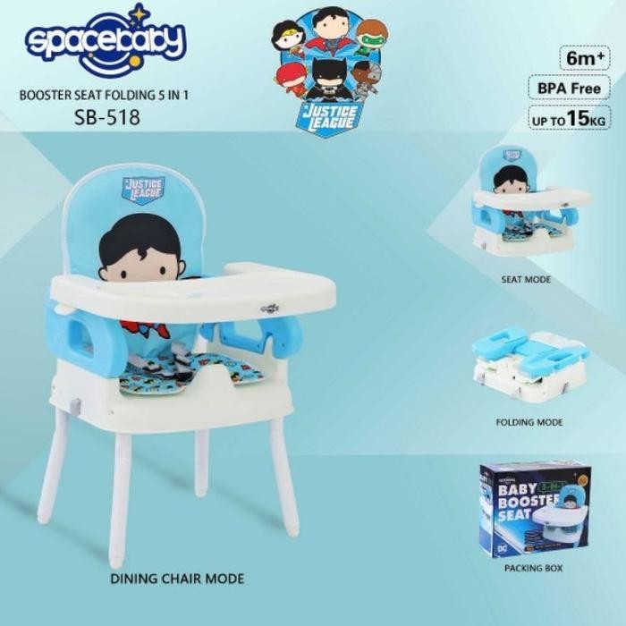 SPACE BABY 2 IN 1 H/C dan BOOSTER SEAT 518 SB-518 - black