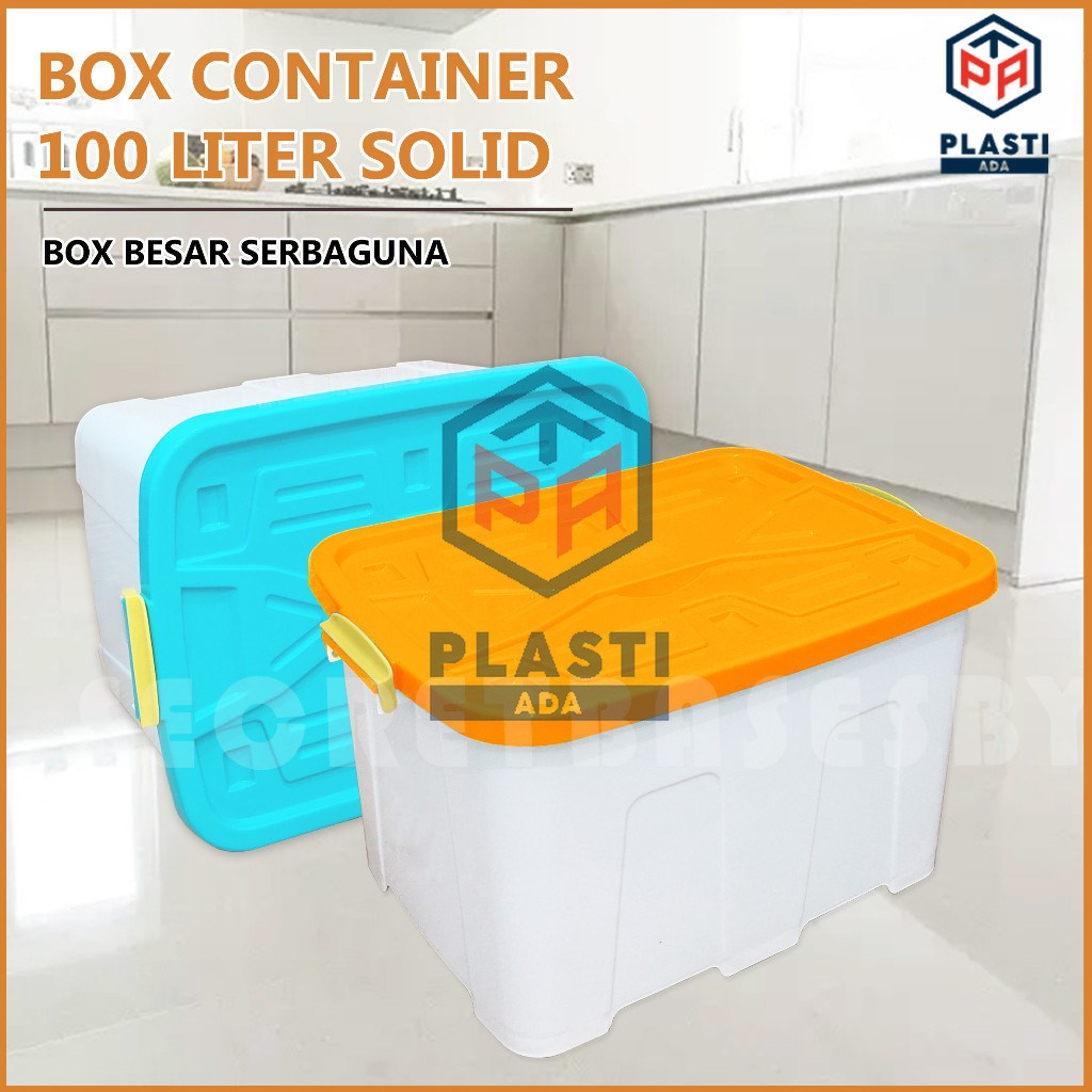 BOX CONTAINER 100 LITER + RODA - Kontainer Box / Container Box