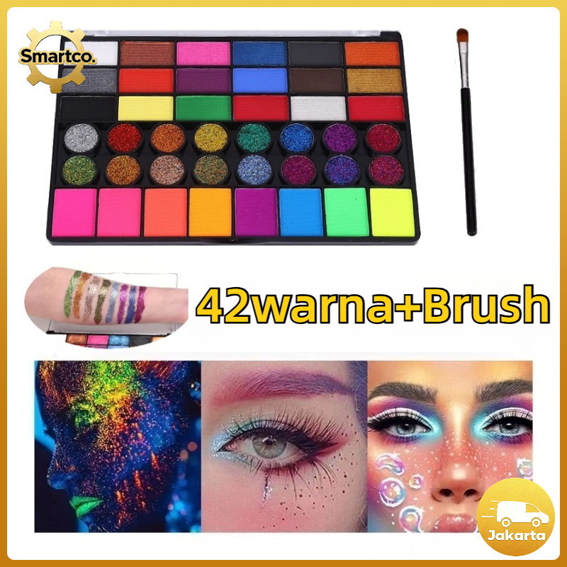 42 Warna Body Face Painting Make Up Cat Body Painting Wajah Face Body Painting Make Up Set