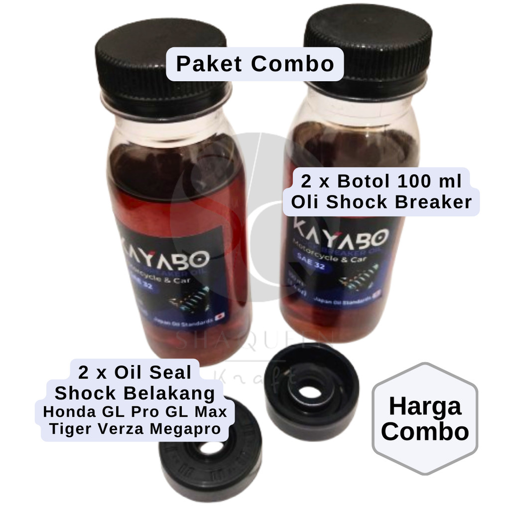 Paket Hemat Oil & Seal Shock Belakang Honda GL Pro GL Max Tiger Verza Megapro Primus Lama 10 30 12 m