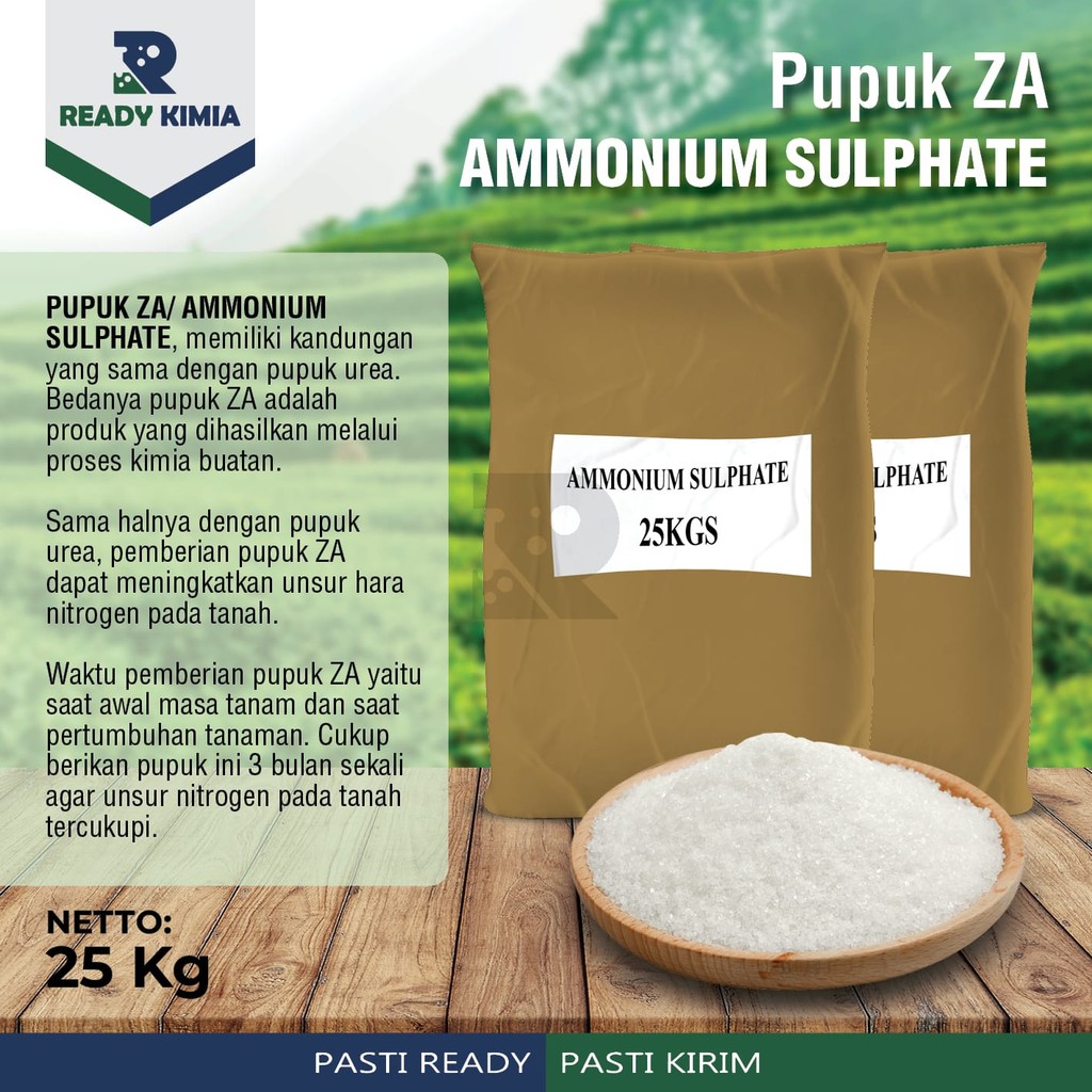 Pupuk ZA Ammonium Sulfate / Ammonium Sulfat 1 sak karung 25kg