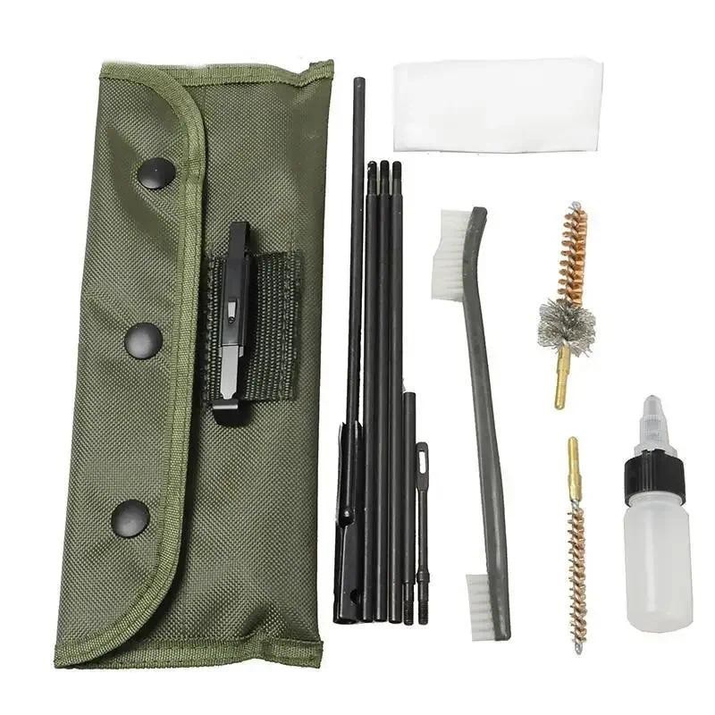 10pcs AR15 M16 M4 Gun Cleaning Tool Kit Pistol Cleanner 5.56mm .223 22LR .22 Rifle Brushes Set Hunti