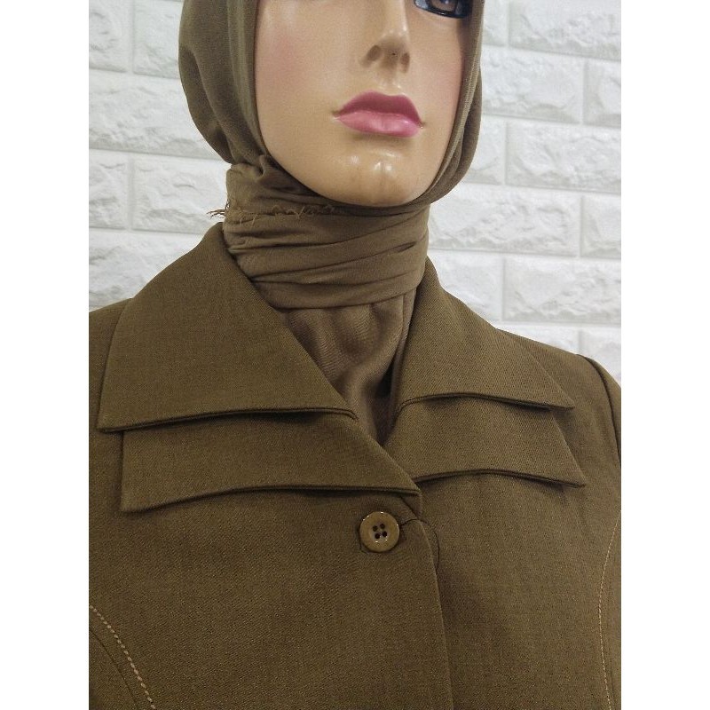 Baju Wanita Dinas PNS Pemda Krah Susun Rok Span