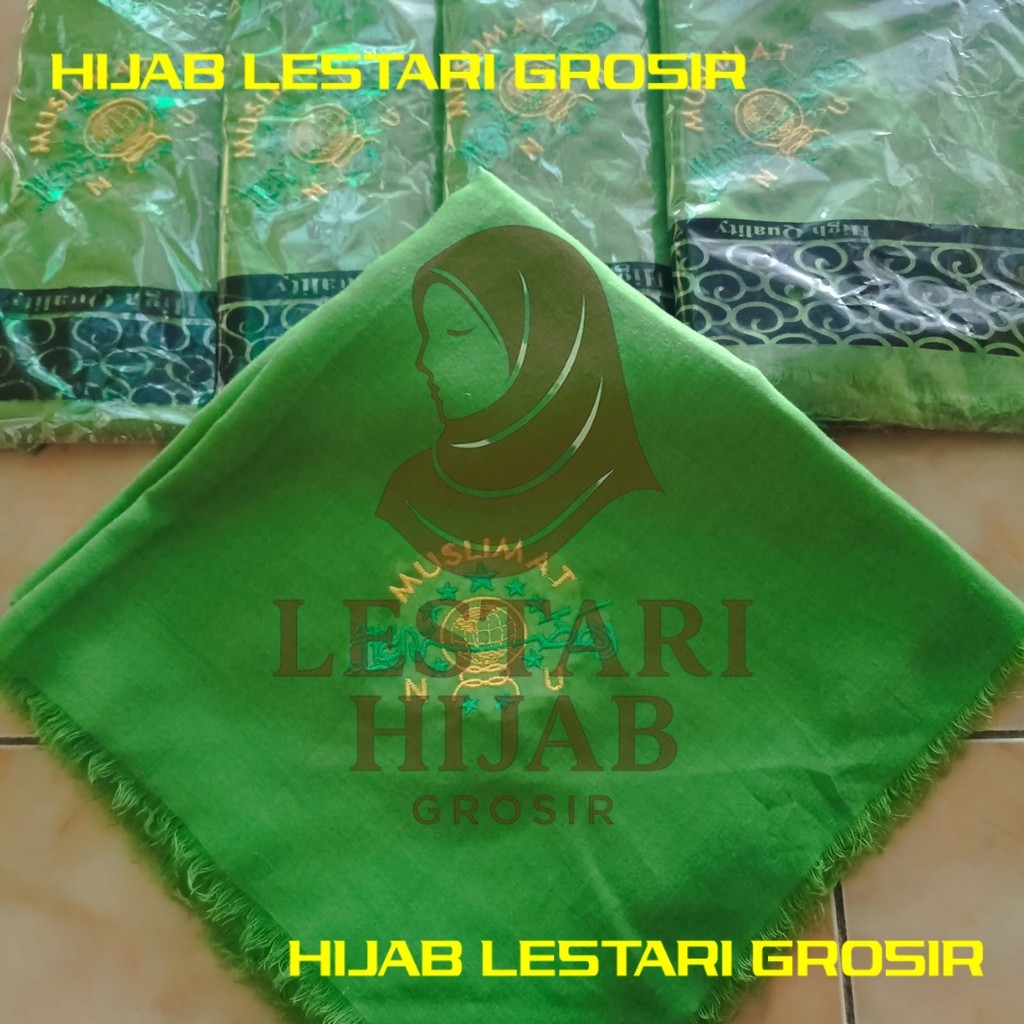 Hijab Bordir Muslimat Segi Empat Seri 1 | Jilbab Muslimat Formal & Kasual | Muslimat Elegan