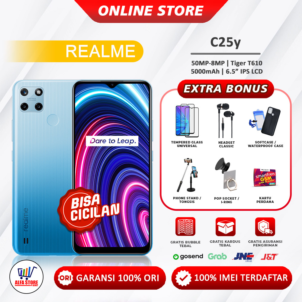[Flashsale]Realme C25Y C25 Y Ram 4+64Gb Garansi Resmi