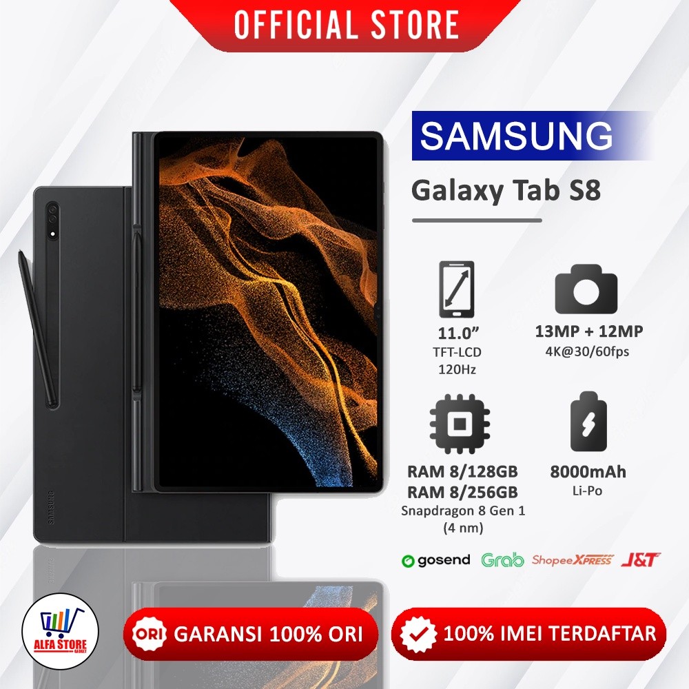 Samsung Galaxy Tab S8 5G RAM 8/128GB Garansi Resmi