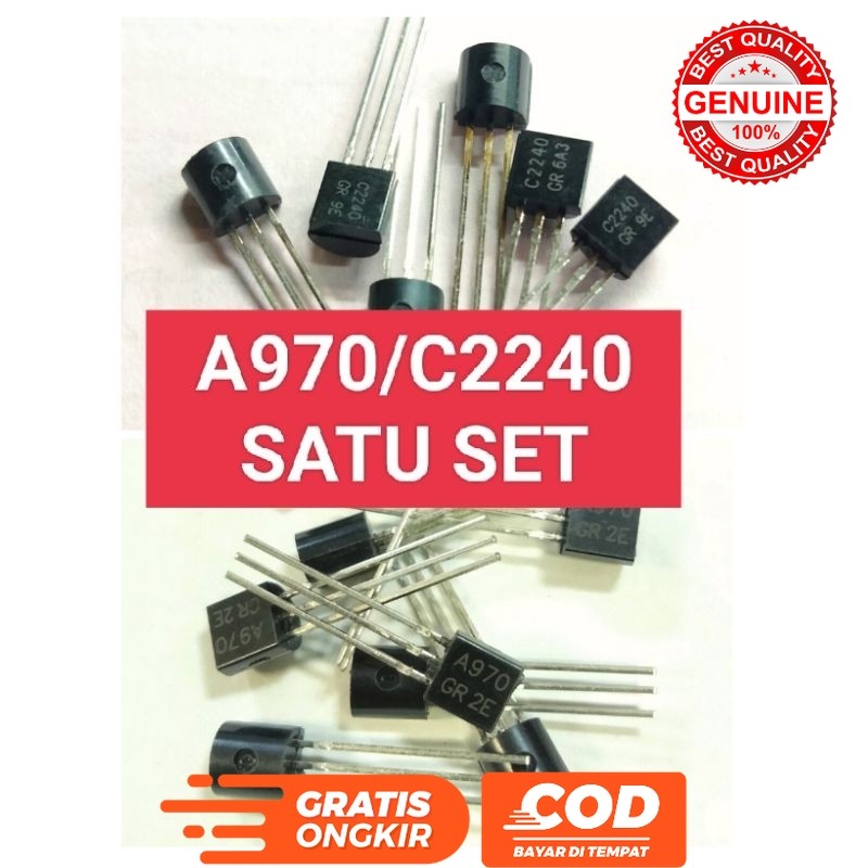 1 SET TRANSISTOR IC A970 C2240  A 970 C 2240 MERK TOSHIBA