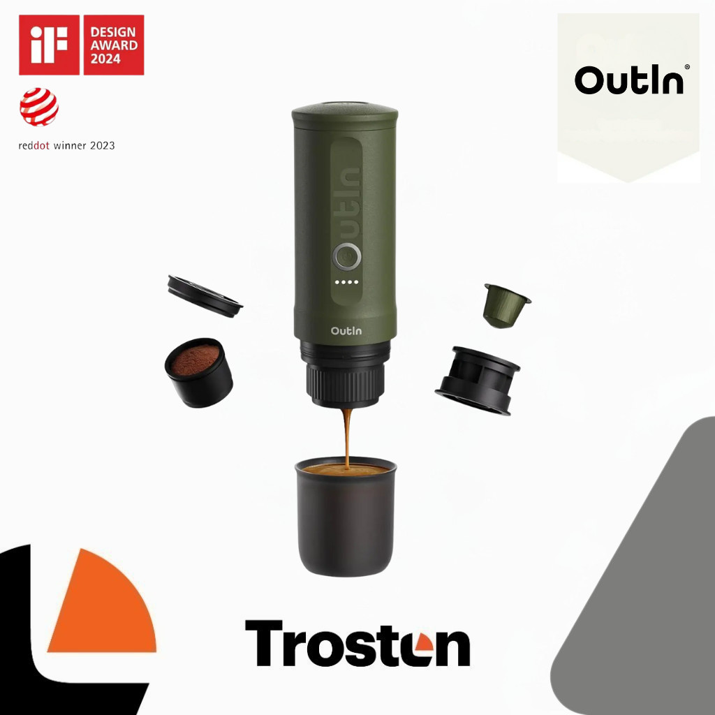 Trosten x OutIn Nano Portable Electric Espresso Machine - Travel Coffee Maker Self Heating USB C 2-i