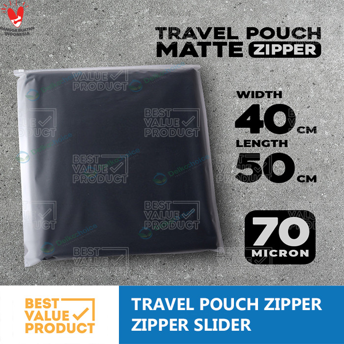 (PACK) zipper pouch bag 40 x 50 travel pouch storage zipper slider 40x50