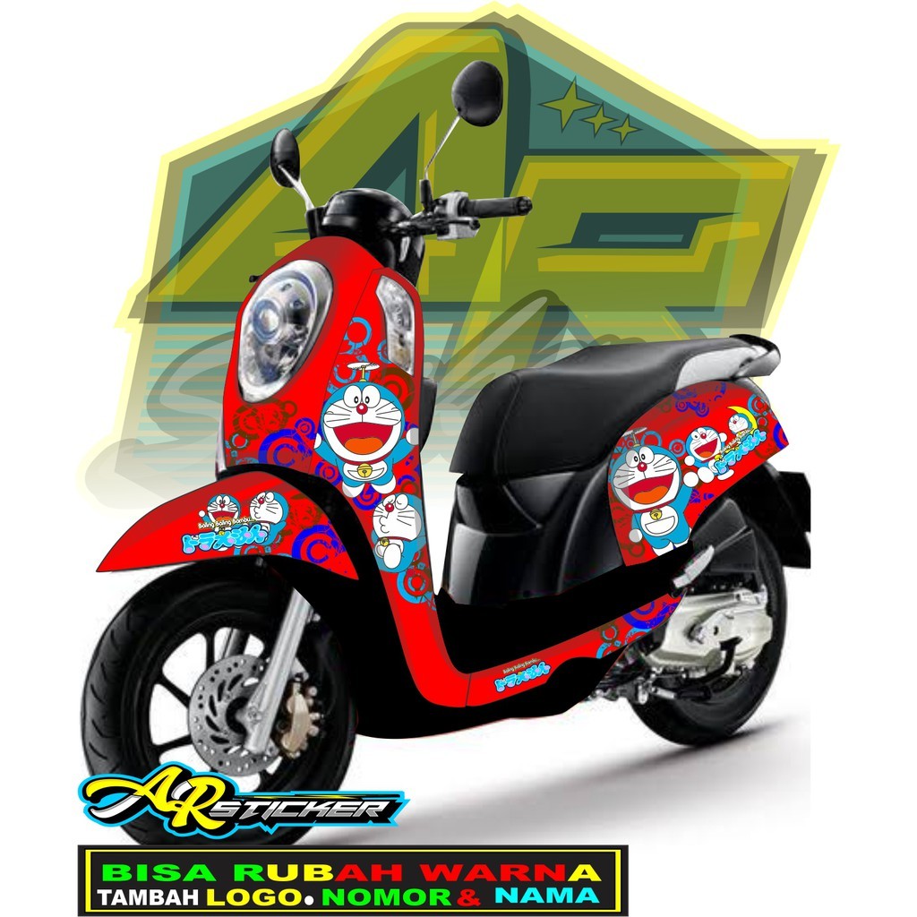 Decal scoopy Decal Scoopy full body Full Blok Decal Scopy Dekal Stiker Fi 2015 2016 2017 DORAEMON