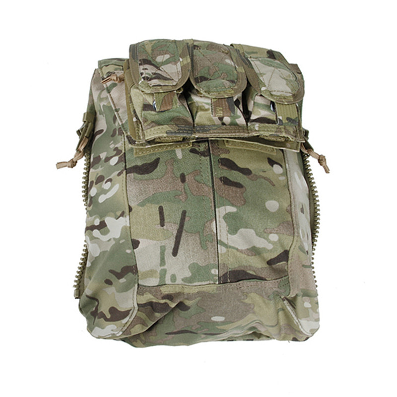 TMC Tactical CAG Zipper Pouch Back Panel Carrier Multicam Military Vest Platel Bag for CPC AVS Jpc2.