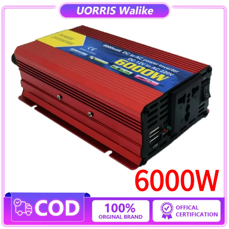 Inverter 6000 Watt Power Inverter DC AC Aki listrik Serbaguna Besaar 6000W Universal Inverter Mobil