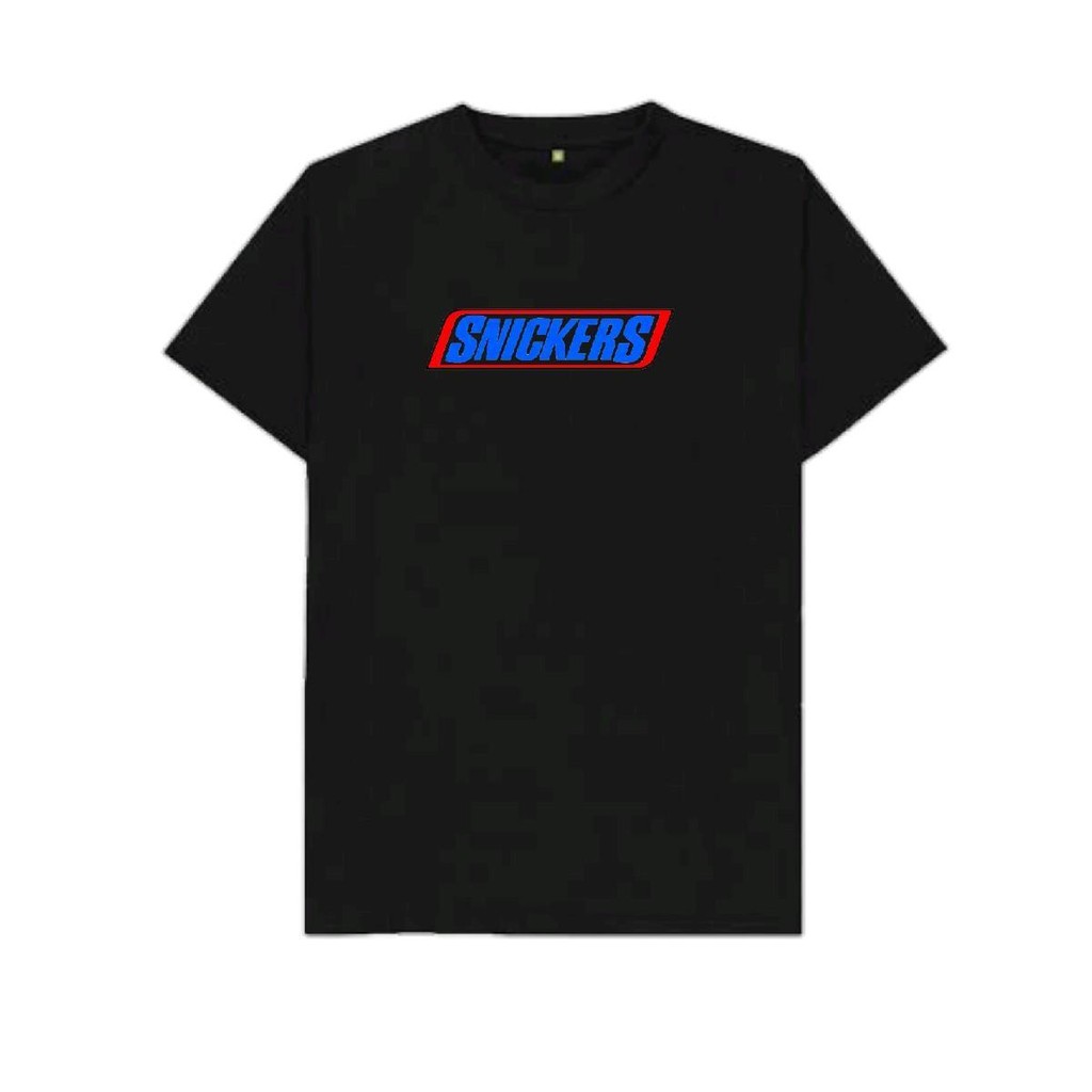 T-shirt kaos warna hitam pria dan wanita terbaru Snickers
