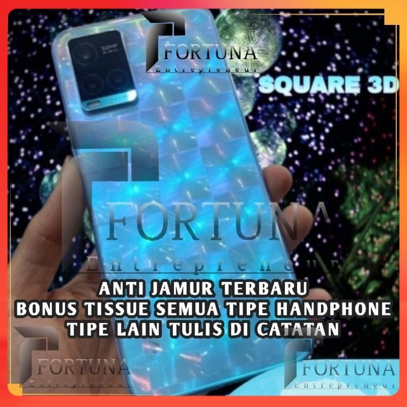 GROSIR COD GARSKIN SQUARE 3D SKIN CARBON - SAMSUNG A32/A02S/A72F62/M62/A224G/M10/A03S -  HP