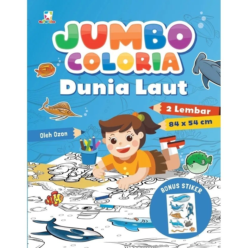 Buku  Jumbo Coloria Series: Peta Dunia / Dunia Laut / Dinosaurus - Ozon