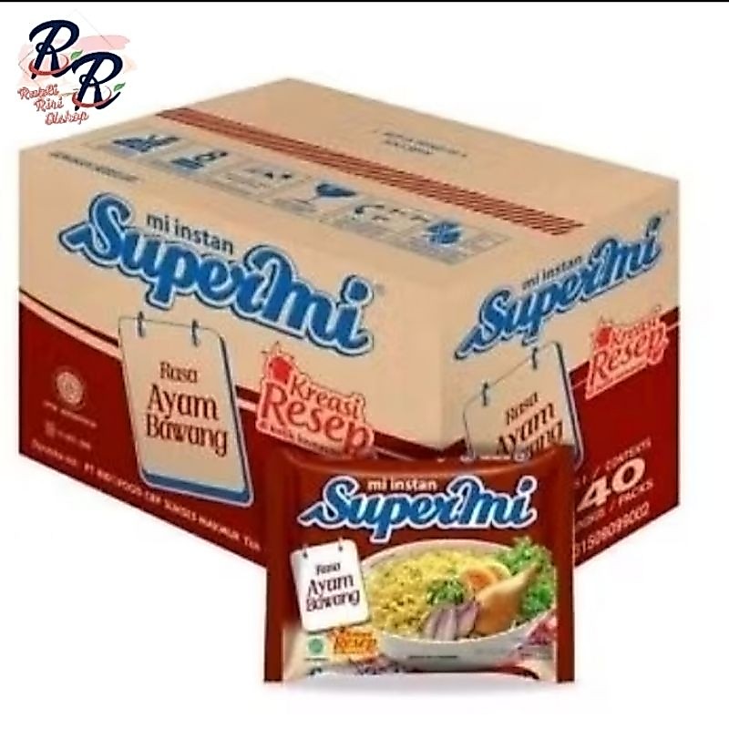 MIE INSTAN SUPERMI AYAM BAWANG 1 DUS ISI 40 PCS
