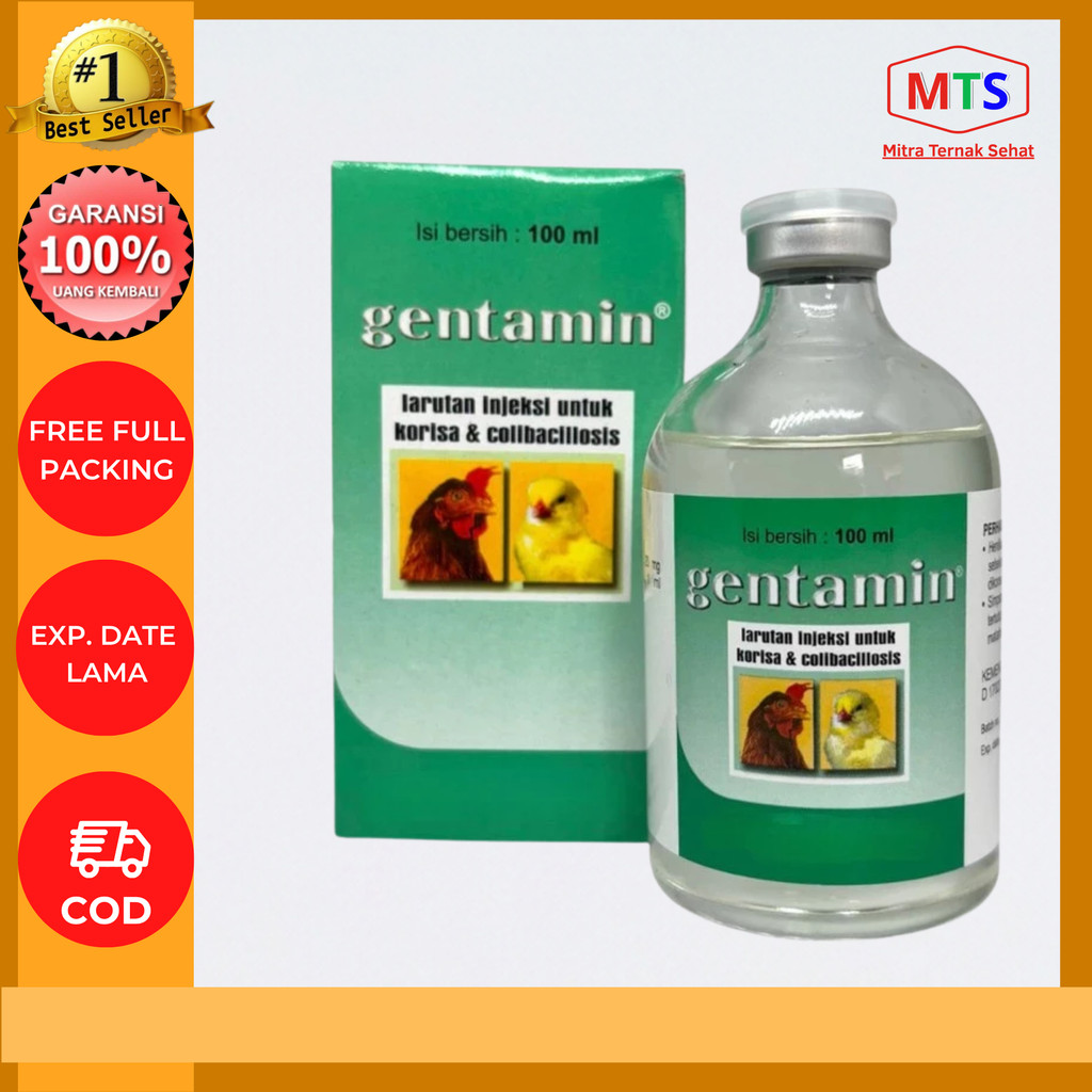 GENTAMIN 100 ml MEDION - Obat Korisa Snot Collbacillosis Unggas