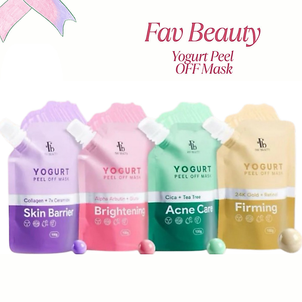 Fav Beauty Yogurt Peel Off Mask 100gr and 50gr/Masker Wajah