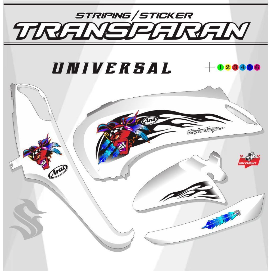 STICKER TRANSPARAN SCOOPY FI / STRIPING TRANSPARAN SCOOPY STRIPING MOTOR SCOOPY