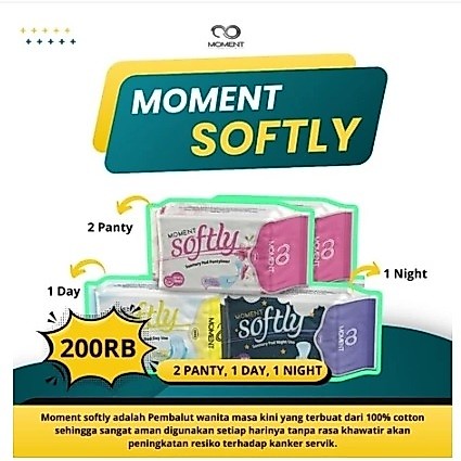 Moment Softly Pembalut Herbal Garansi Original