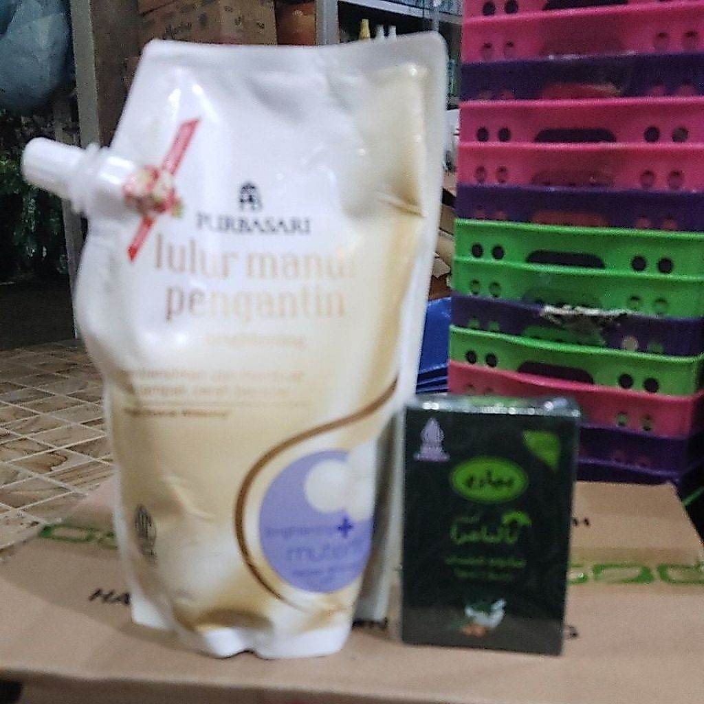 PAKET PURBASARI LULUR MANDI MUTIARA 500 GR + NALPAMARA HERBAL SOAP
