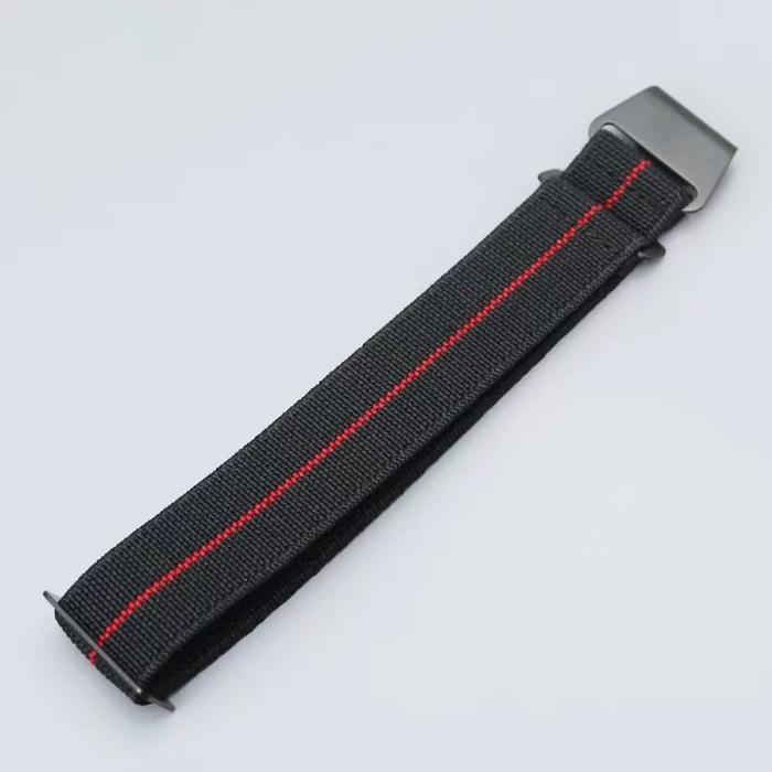 PROMO French Marine Nationale Diver Parachute Parasut Elastic Nato Strap MN - black red, 22mm