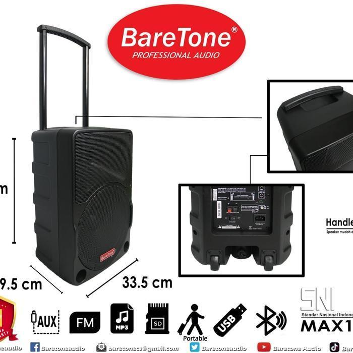 SPEAKER BARETONE 10 INCH MAX10C SPEAKER KARAOKE BARETONE ORIGINAL