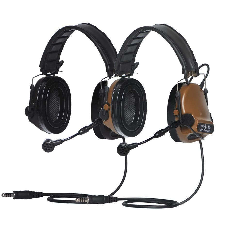 New FCS COMTAC3 Tactical Headset Noise Reduction Headphone Tactical Wearable Headset With Mic for Wa