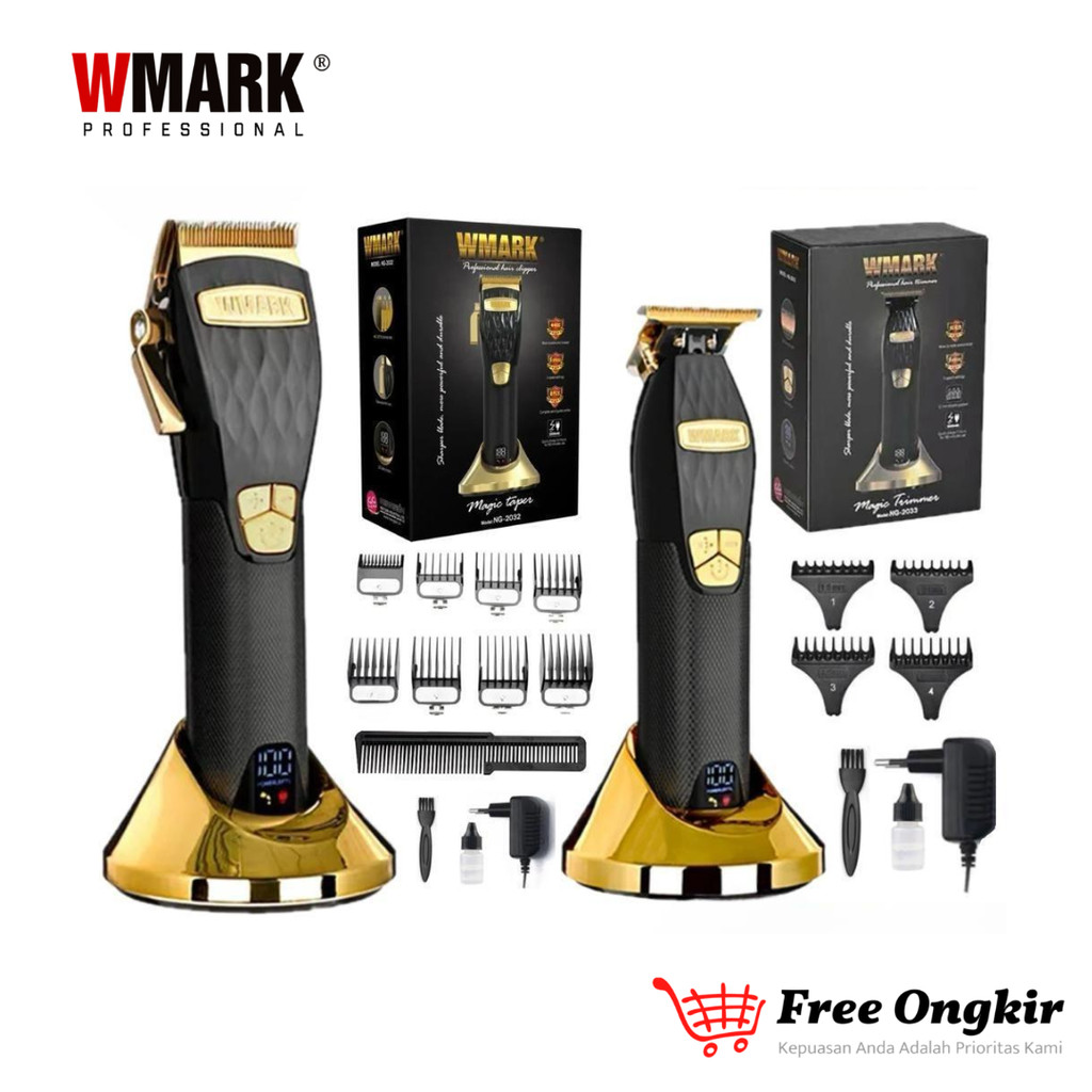 WMARK Professional Hair Clipper Detailer Magic Taper Trimmer Full All Metal Alat Cukur Rambut 5 Kece