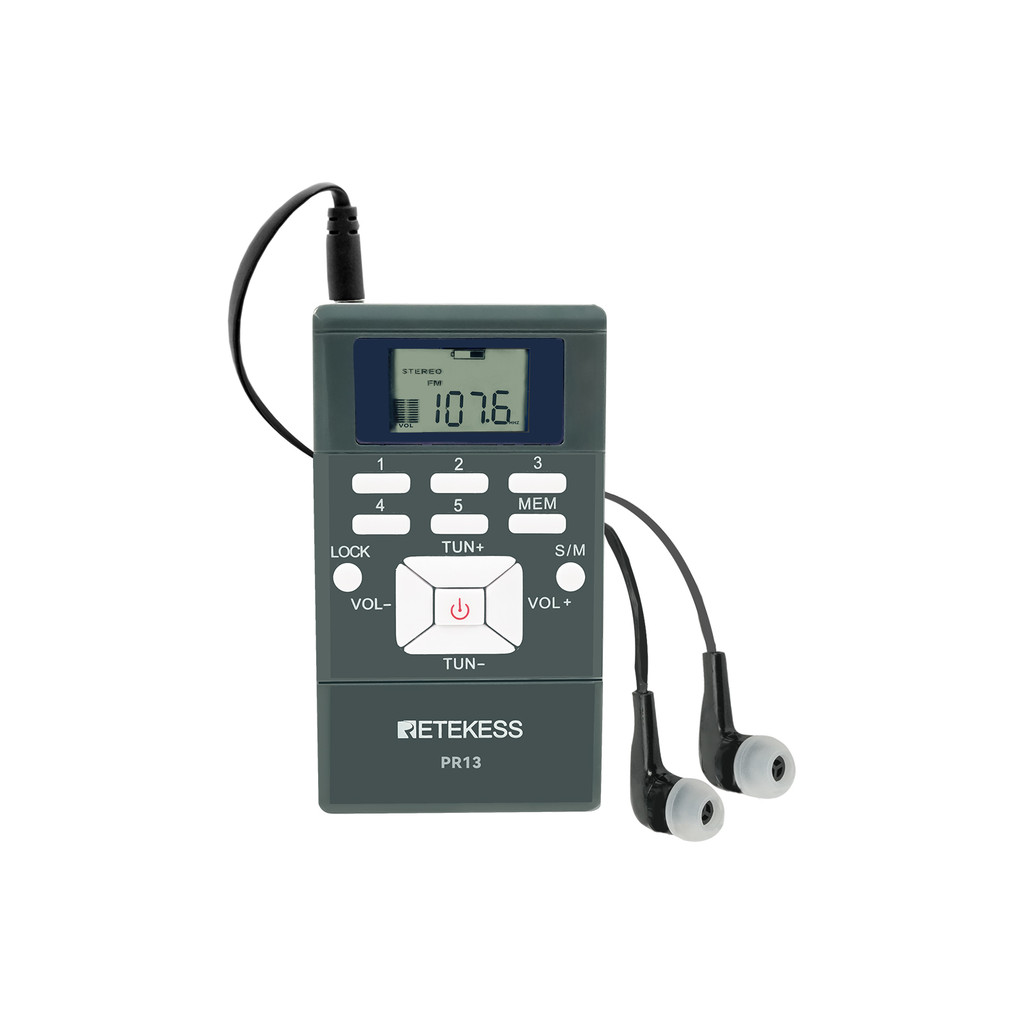 RETEKESS PR13 Pocket Radio Receiver Digital Radio DSP FM Stereo Mini Portable  For Guiding Church Co