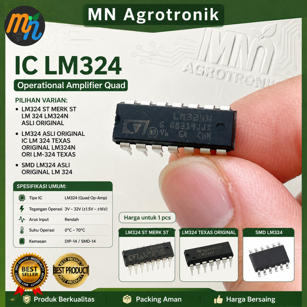 IC LM324 LM324N Op-Amp Quad Original DIP & SMD