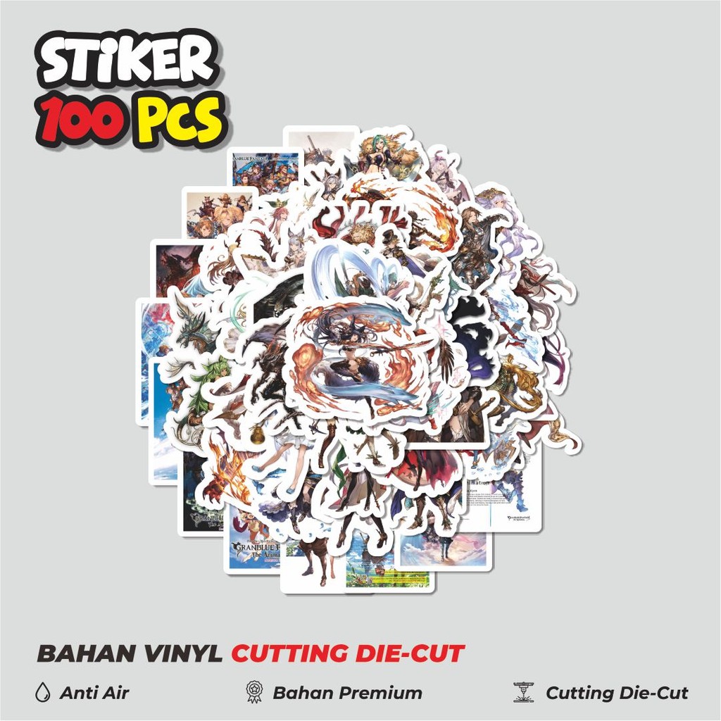 

Terbaru! 50 pcs Stiker Game Granblue Fantasy Char Mix 7 Dekorasi Lucu Kreatif untuk Notebook, Skateboard, HP