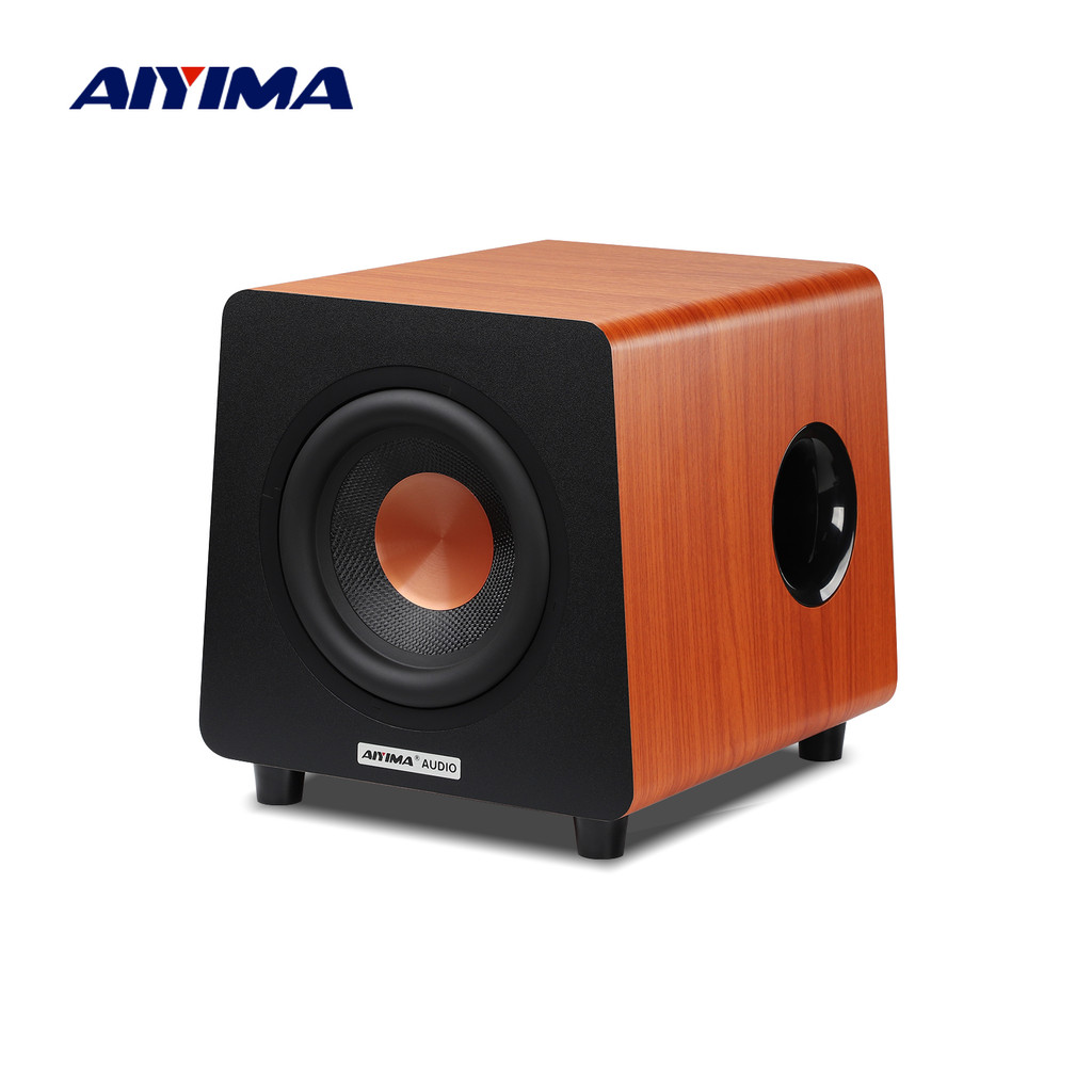 AIYIMA 800X Subwoofer 150W 8 Inch Active Speaker Deep Bass Wood Grain Woofer Amplifier Input RCA/AUX