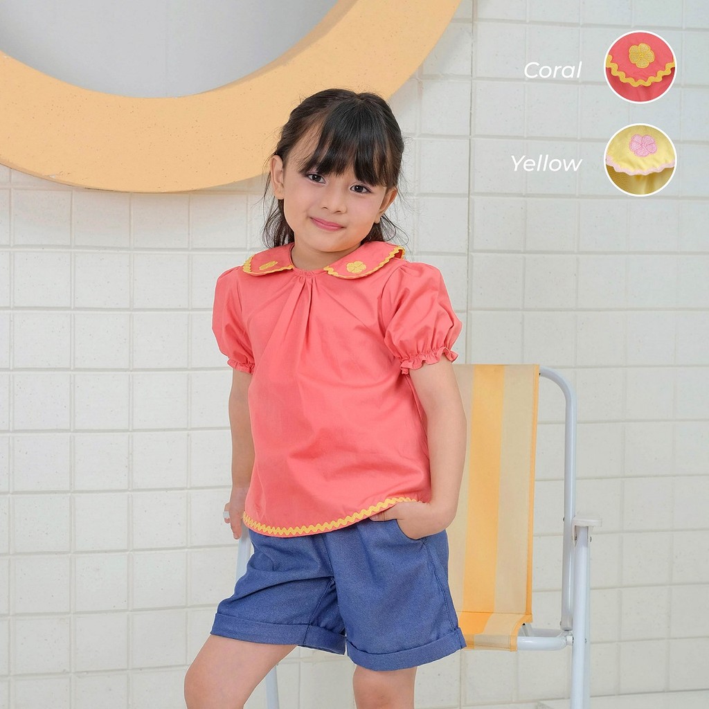 Nami Peterpan Collar Blouse - Atasan Anak | Atasan Anak Perempuan | Baju Atasan Anak Perempuan | Baj