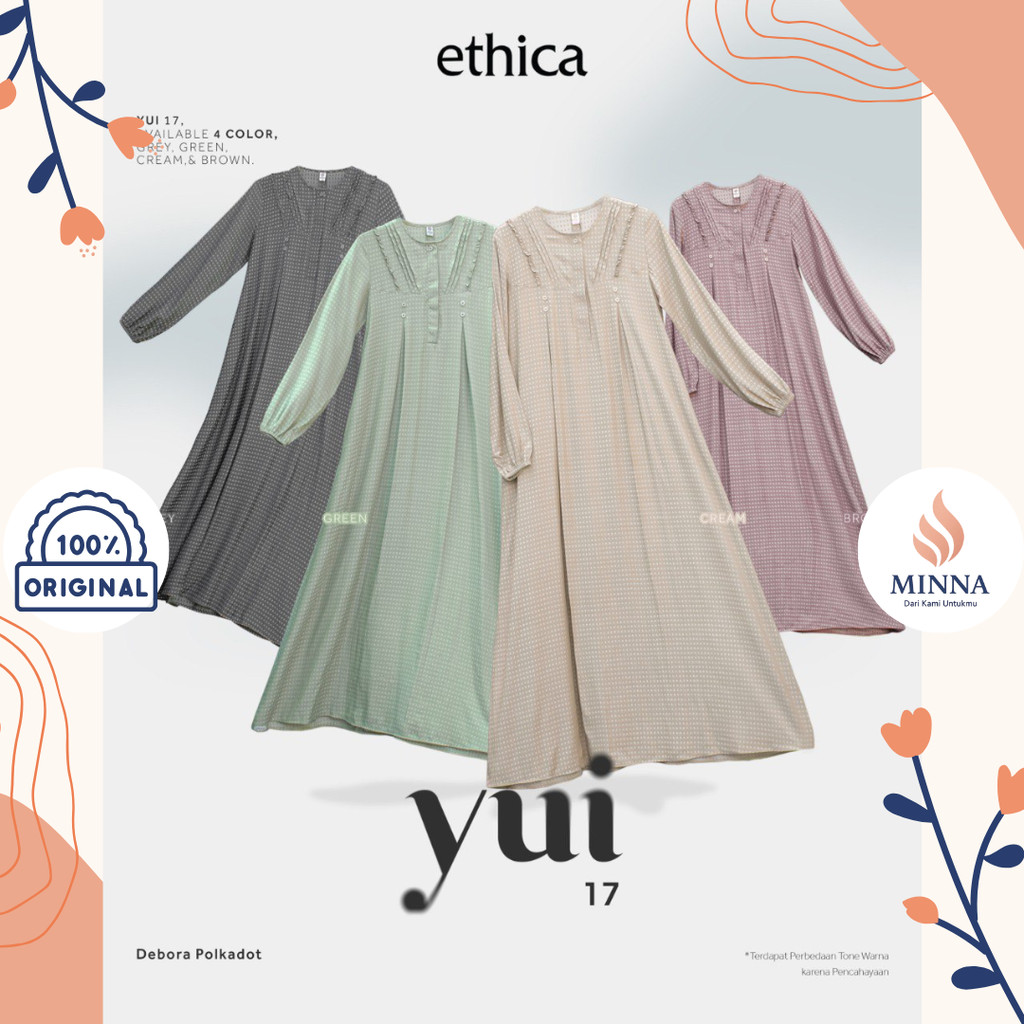 Ethica Gamis Wanita Motif Polkadot Terbaru Kekinian YUI 17