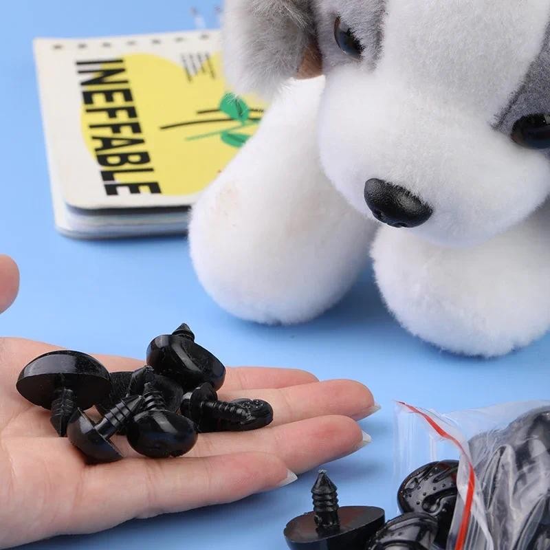 

Fenrry 30/50Pcs Plastic Black Oval Safety Noses Doll Animal Dog Noses for Bear Stuffed Toys DIY Craft Wool Felting Accessories