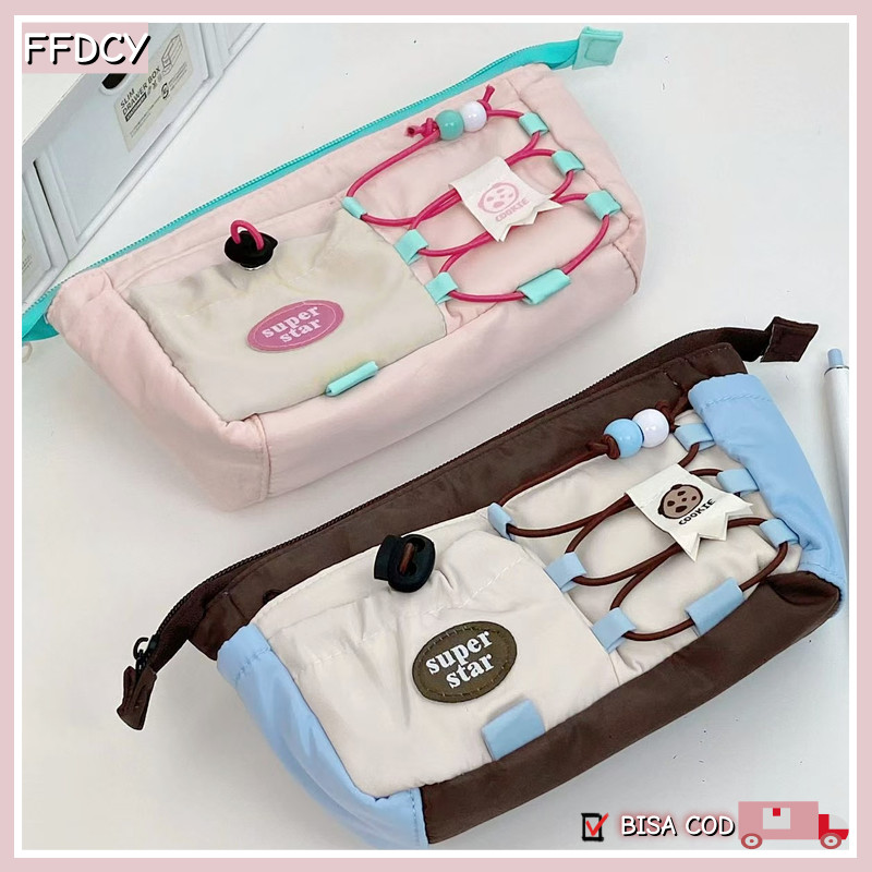 

Lucu Kreatif Pensil Kotak Tas Pulpen Kapasitas Besar Aesthetic Pelajar Pena Alat Tulis Organizer Portabel