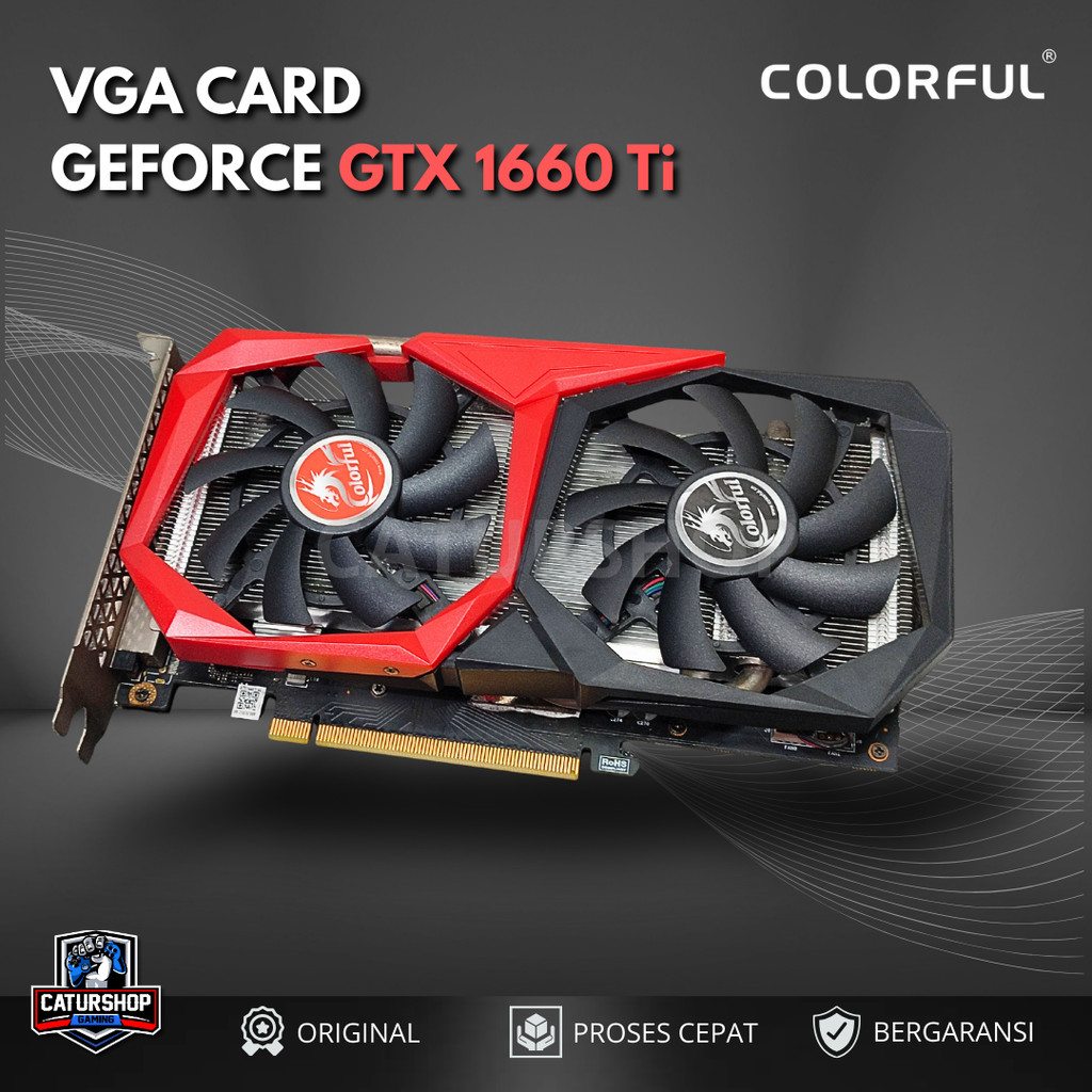 VGA Card Colorful Nvidia GTX1660TI NB 6GB DDR6, GTX 1660 TI, GTX-1660 second / VGA Second