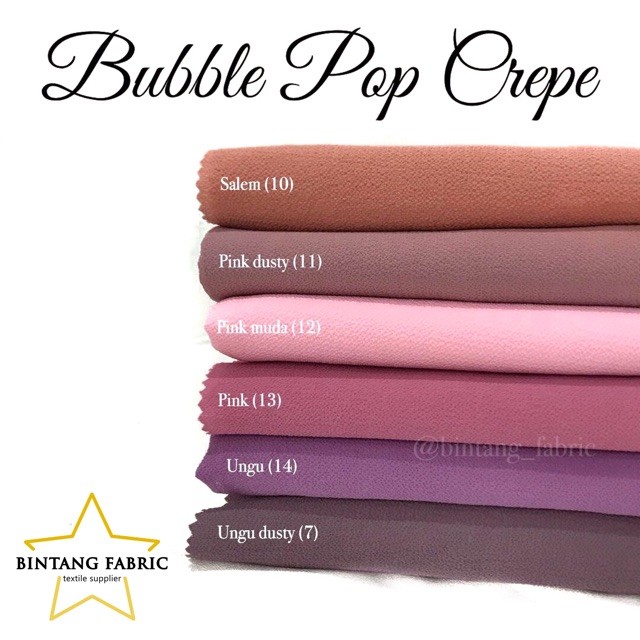 Bintang Fabric Bahan Kain Bubble Crepe 0.5 meter