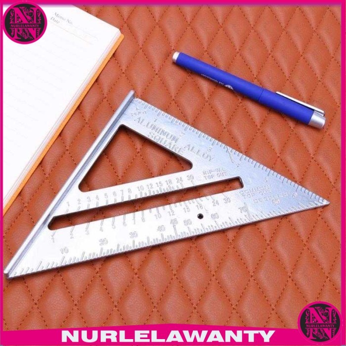 

- Taffware Penggaris Siku Mistar Triangle Ruler Aluminium Alloy - VK18 -