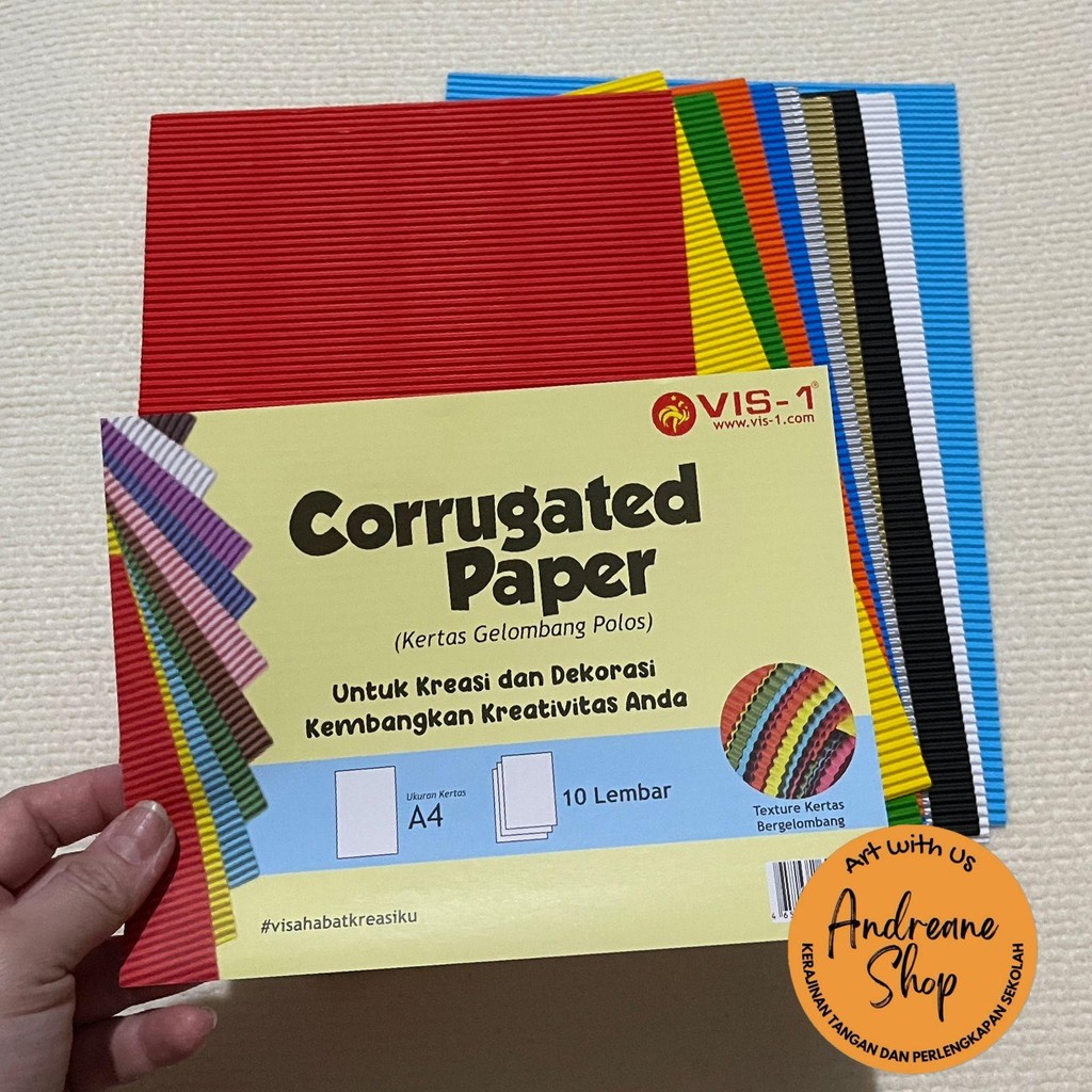 

Corrugated Paper A4 (Pak Isi 10 lembar)– Kertas Gelombang Polos untuk Kreasi dan Dekorasi Kreatif