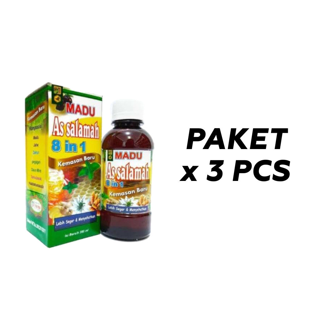 

3 PCS MADU AS SALAMAH 8 in 1 madu herbal kesehatan