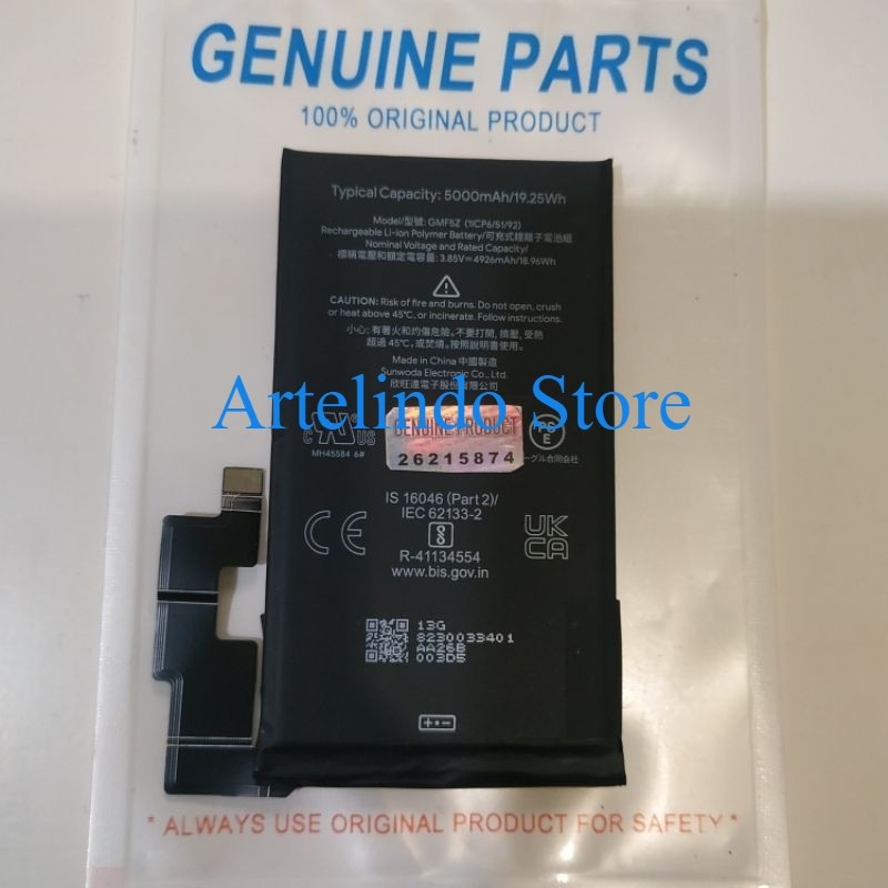 Baterai Batre Battery Google Pixel 7 Pro GMF5Z Gopix 7 Pro Original Quality 100% Genuine Batu HP