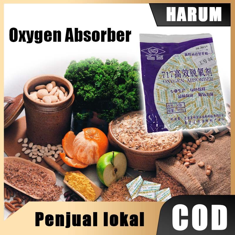

【New Arrivals】300pcs Oxygen Absorber Silica Gel Food Grade Pengawet Alami untuk Makanan Kering Basah Kue Daging Buah dll