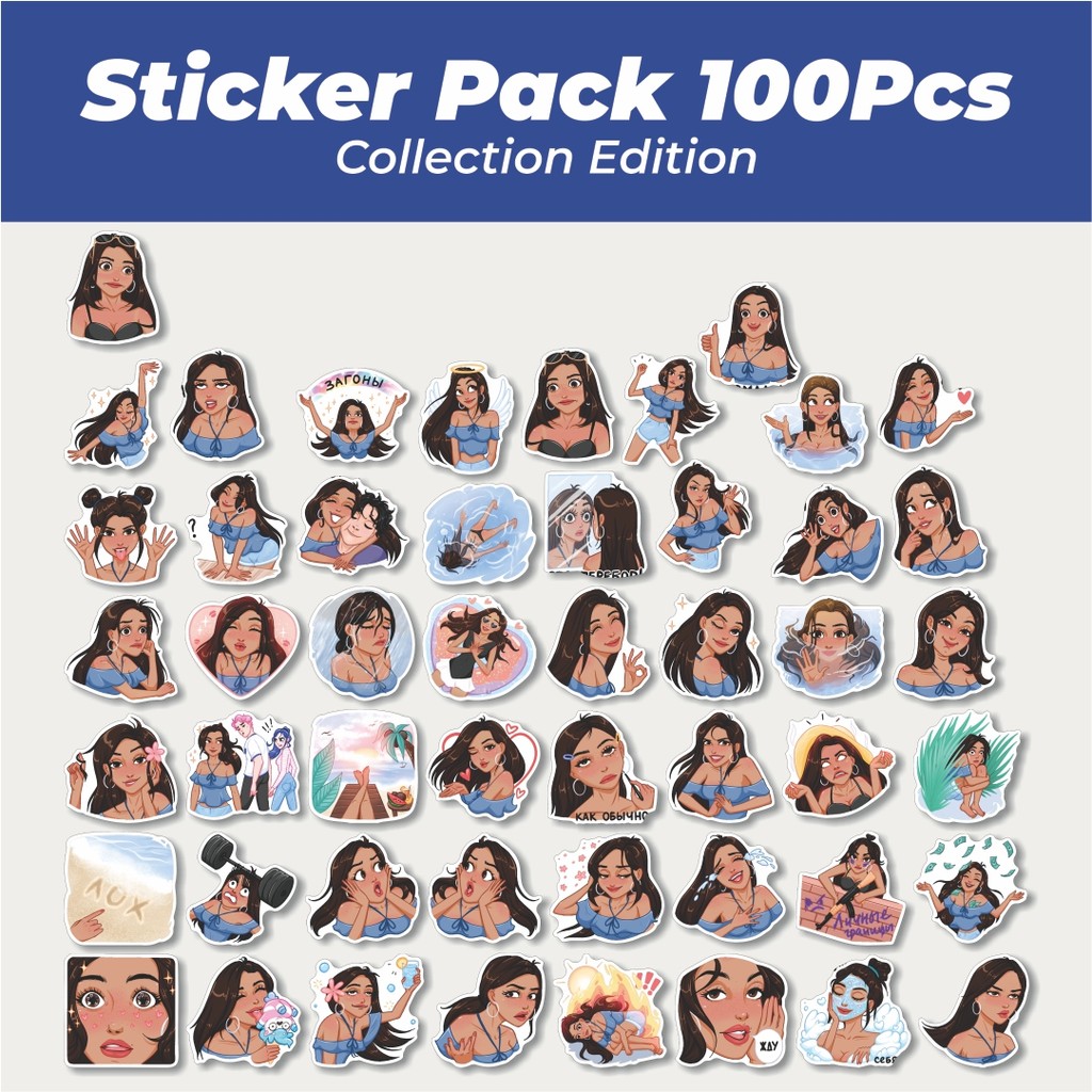 

Hot Stiker Cute Girls Letta Lucu Anti Air Stikers Berperekat Waterproof Sticker Decal Buat Motor Helm Buku Journal Koper Casing HP Laptop Botol Minum